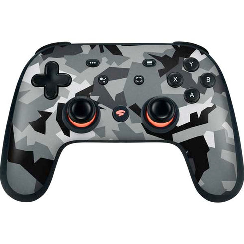 Urban Camouflage Black Google Stadia Controller Skin