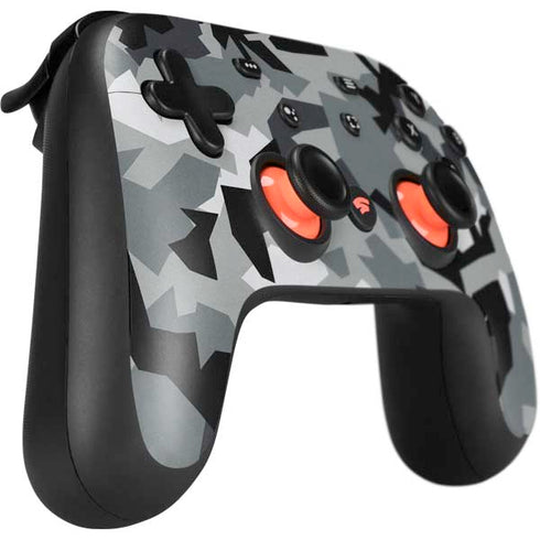 Urban Camouflage Black Google Stadia Controller Skin