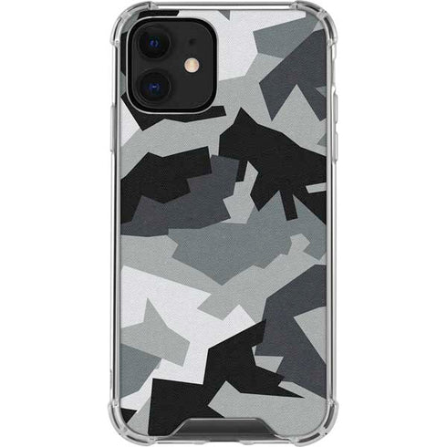 Urban Camouflage Black iPhone 12 Clear Case