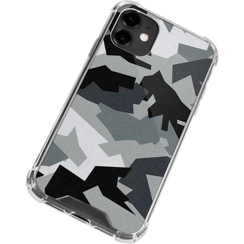 Urban Camouflage Black iPhone 12 Clear Case