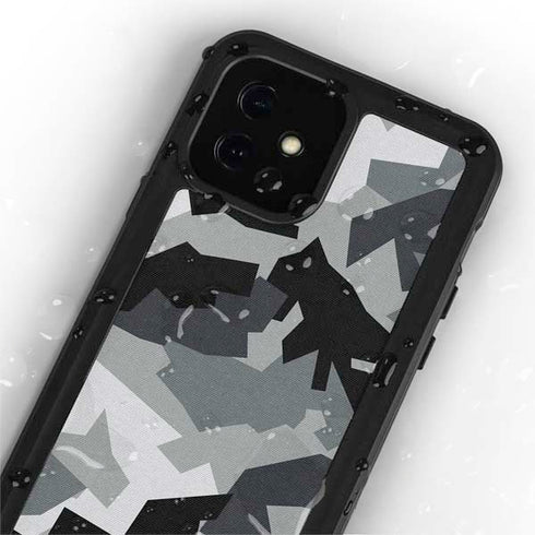 Urban Camouflage Black iPhone 12 Mini Waterproof Case