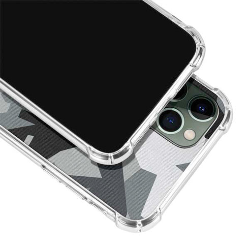 Urban Camouflage Black iPhone 12 Pro Clear Case