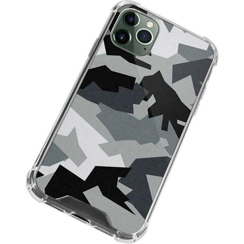 Urban Camouflage Black iPhone 12 Pro Clear Case
