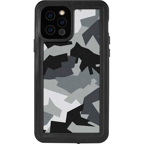 Urban Camouflage Black iPhone 12 Pro Waterproof Case