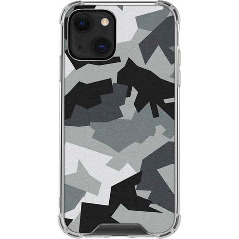 Urban Camouflage Black iPhone 13 Clear Case