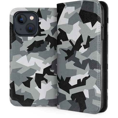 Urban Camouflage Black iPhone 13 Folio Case
