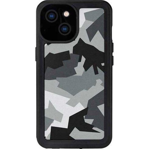 Urban Camouflage Black iPhone 13 Mini Waterproof Case