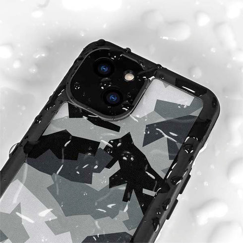 Urban Camouflage Black iPhone 13 Mini Waterproof Case