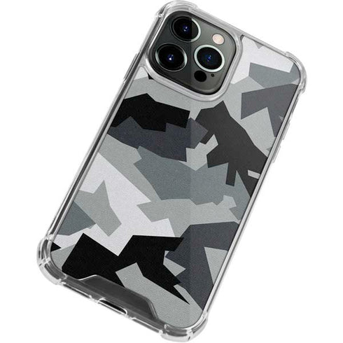 Urban Camouflage Black iPhone 13 Pro Max Clear Case
