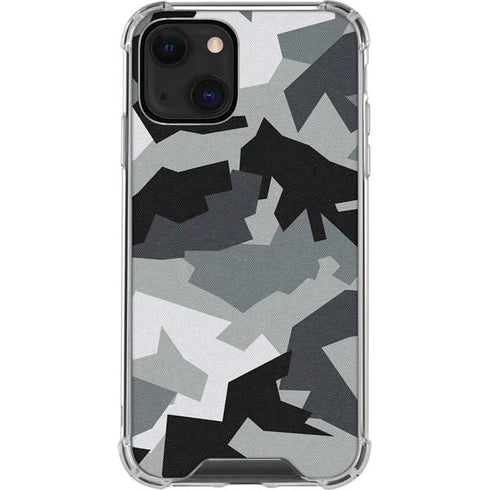 Urban Camouflage Black iPhone 14 Clear Case