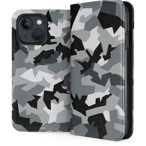 Urban Camouflage Black iPhone 14 Folio Case