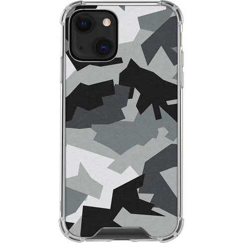Urban Camouflage Black iPhone 14 Plus Clear Case