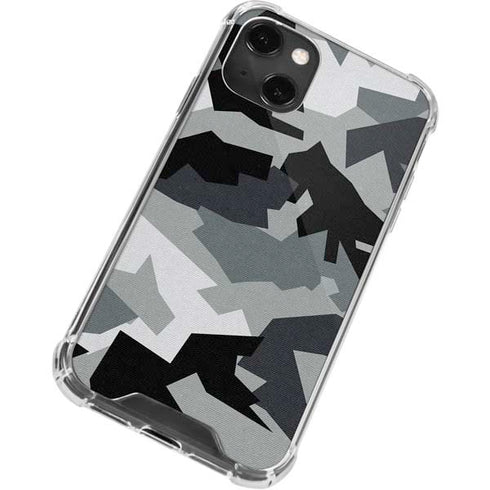 Urban Camouflage Black iPhone 14 Plus Clear Case