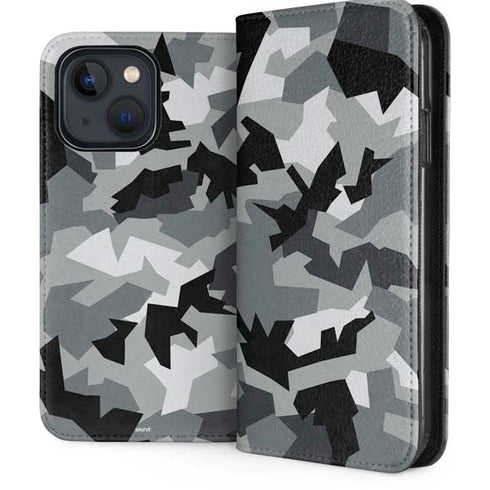 Urban Camouflage Black iPhone 14 Plus Folio Case