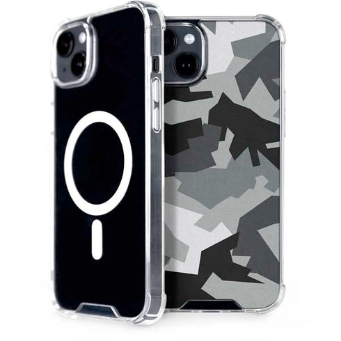 Urban Camouflage Black iPhone 15 Plus MagSafe Case