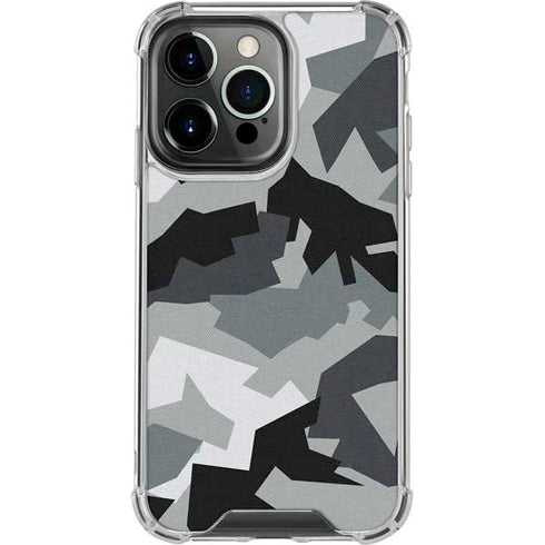 Urban Camouflage Black iPhone 15 Pro Clear Case