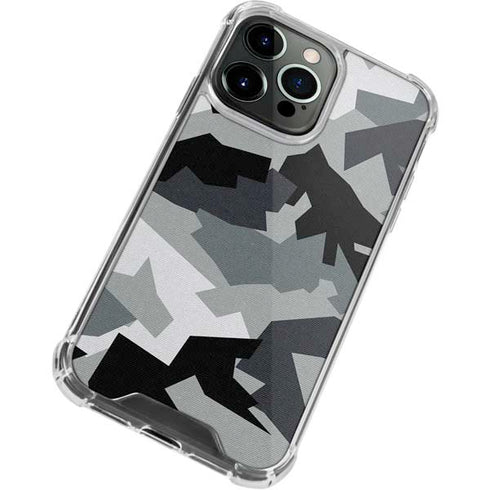 Urban Camouflage Black iPhone 14 Pro Clear Case