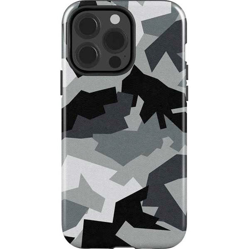 Urban Camouflage Black iPhone 15 Pro Impact Case
