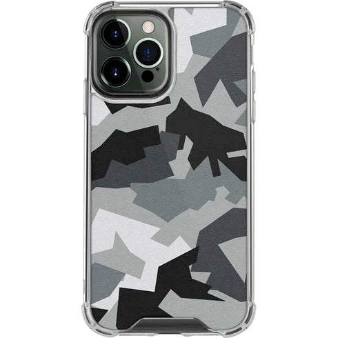 Urban Camouflage Black iPhone 15 Pro Max Clear Case