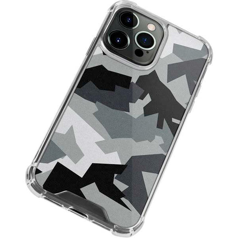 Urban Camouflage Black iPhone 15 Pro Max Clear Case