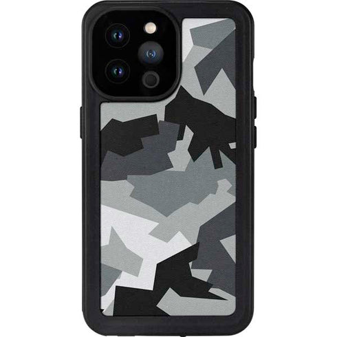 Urban Camouflage Black iPhone 14 Pro Max Waterproof Case
