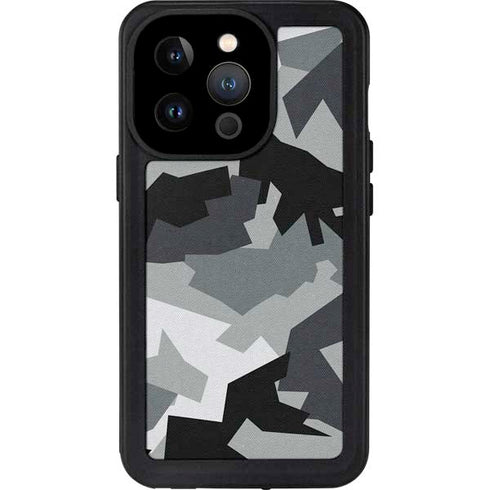 Urban Camouflage Black iPhone 14 Pro Waterproof Case
