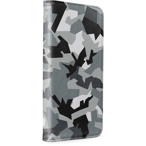Urban Camouflage Black iPhone 15 Pro Max Folio Case