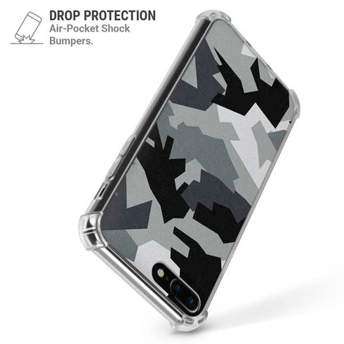 Urban Camouflage Black iPhone 7/8 Plus Clear Case