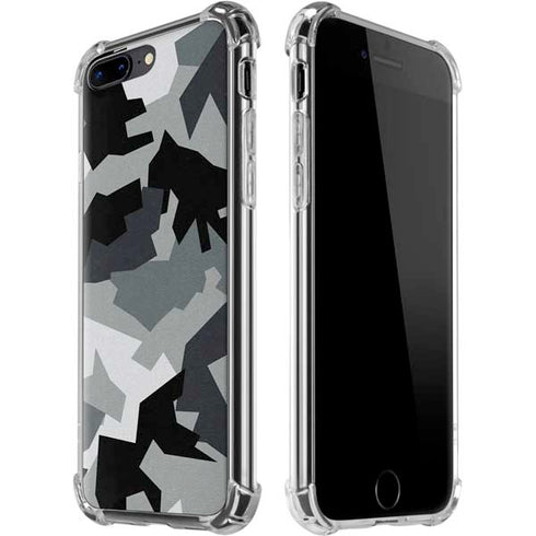 Urban Camouflage Black iPhone 7/8 Plus Clear Case