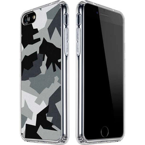 Urban Camouflage Black iPhone SE (2nd & 3rd Gen) Clear Case