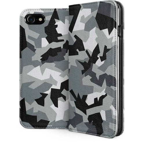 Urban Camouflage Black iPhone SE (2nd & 3rd Gen) Folio Case