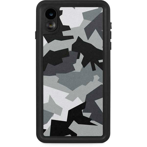 Urban Camouflage Black iPhone XR Waterproof Case