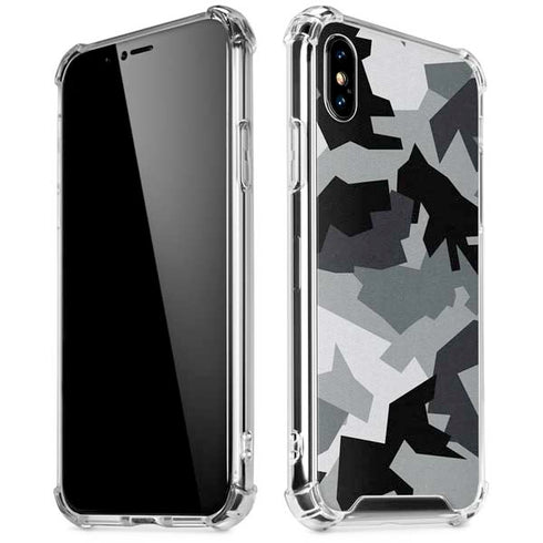 Urban Camouflage Black iPhone XS Max Clear Case