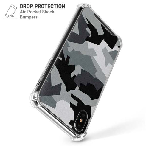 Urban Camouflage Black iPhone XS Max Clear Case