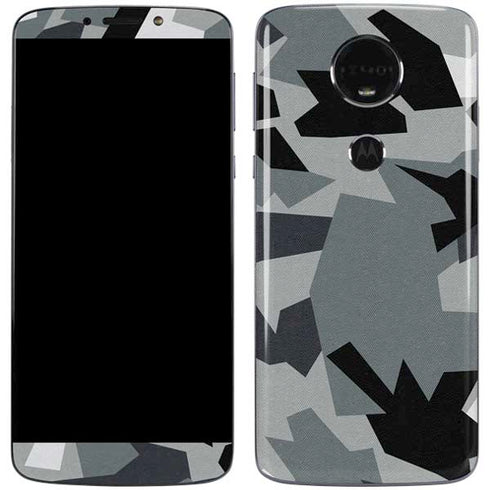 Urban Camouflage Black Moto E5 Plus Skin