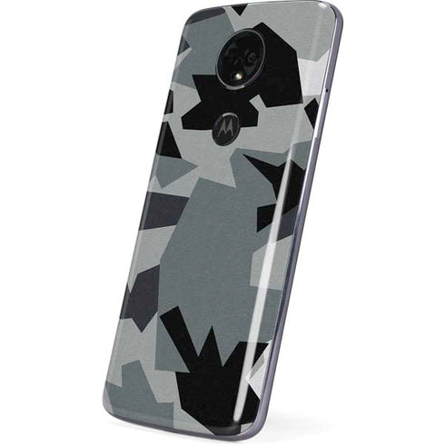 Urban Camouflage Black Moto E5 Plus Skin