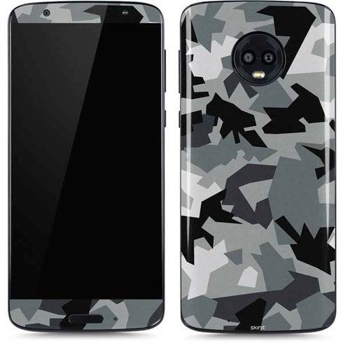 Urban Camouflage Black Moto G6 Skin