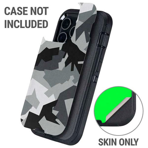 Urban Camouflage Black Otterbox Defender iPhone Skin