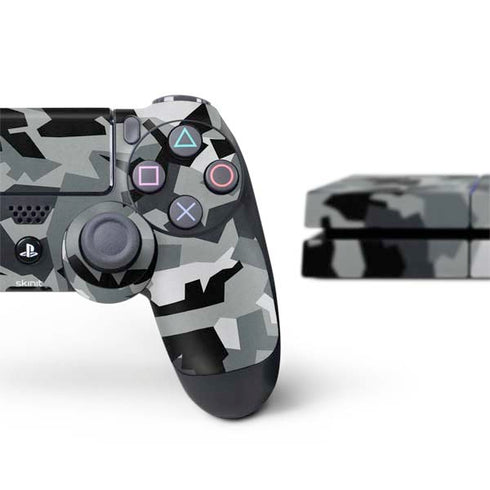 Urban Camouflage Black PS4 Console and Controller Bundle Skin