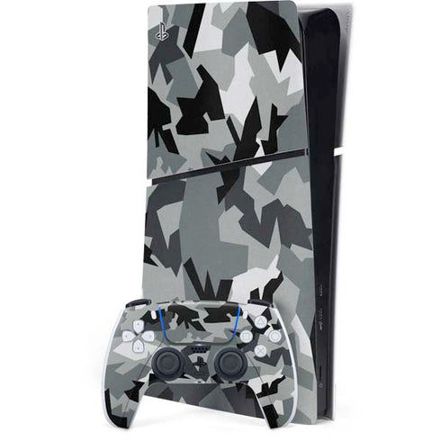 Urban Camouflage Black PS5 Slim Digital Edition Bundle Skin