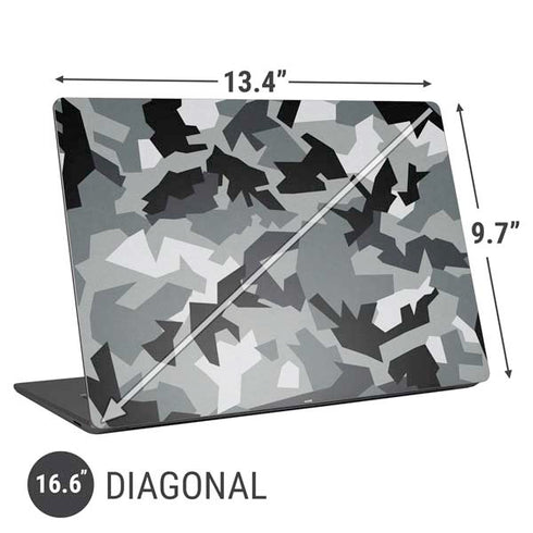 Urban Camouflage Black Universal Laptop 16.6in (13.4 x 9.7in) Skin