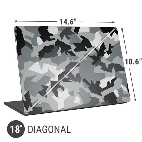 Urban Camouflage Black Universal Laptop 18in (14.6 x 10.6in) Skin
