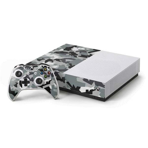 Urban Camouflage Black Xbox One S Console and Controller Bundle Skin