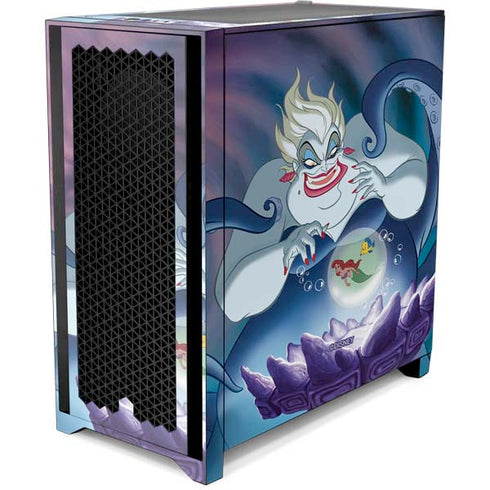 Disney Villains Ursula Ariel and Flounder Corsair 4000D Tempered Glass Mid-Tower ATX Case Skin