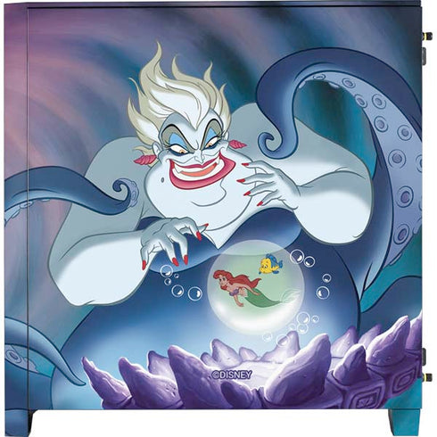 Disney Villains Ursula Ariel and Flounder Corsair 4000D Tempered Glass Mid-Tower ATX Case Skin