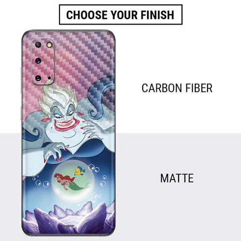 Disney Villains Ursula Ariel and Flounder Galaxy S20 Skin
