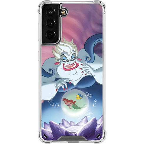 Disney Villains Ursula Ariel and Flounder Galaxy S21 Plus 5G Clear Case