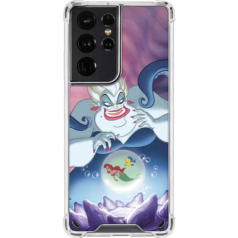 Disney Villains Ursula Ariel and Flounder Galaxy S21 Ultra 5G Clear Case