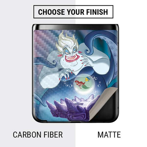 Disney Villains Ursula Ariel and Flounder Galaxy Z Flip Skin