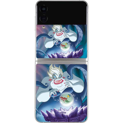 Disney Villains Ursula Ariel and Flounder Galaxy Z Flip3 5G Skin